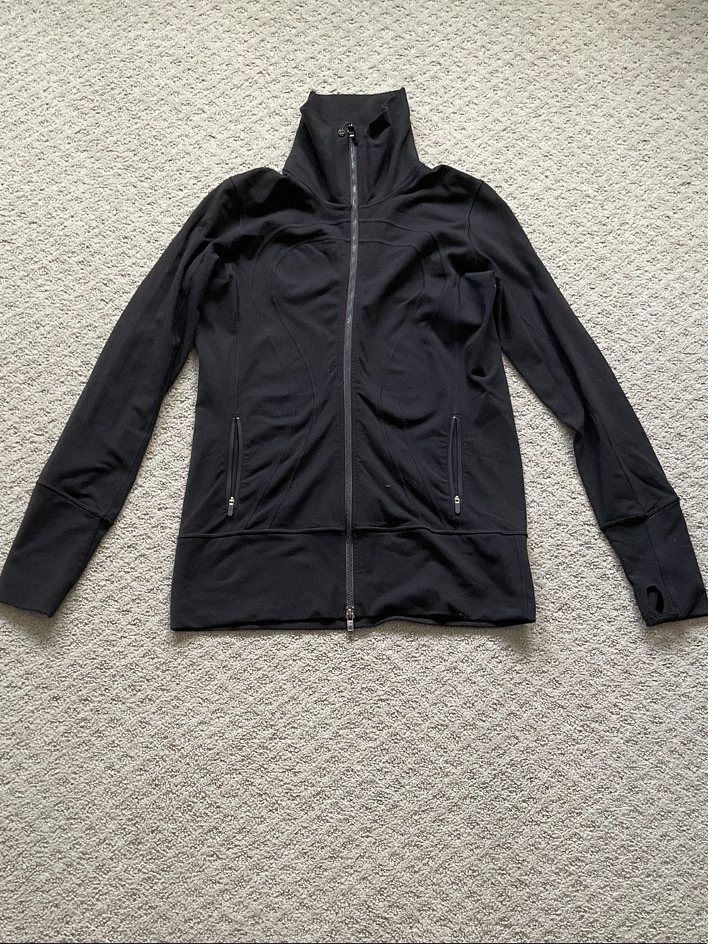 lululemon athletica Black Full-Zip Bomber Jacket 0438